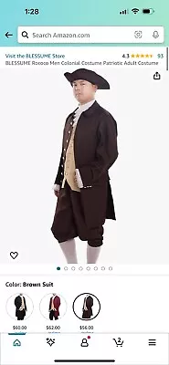 Men’s Colonial Costume • $35