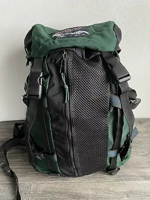 $47 • Buy JANSPORT Backpack LARGE Hiking Trail Pack Cinch Top Mesh Pocket VTG USA