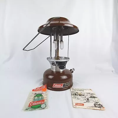 Vintage 1979 Coleman Model 275A 710 Brown Lantern No Globe With Manual  • $45