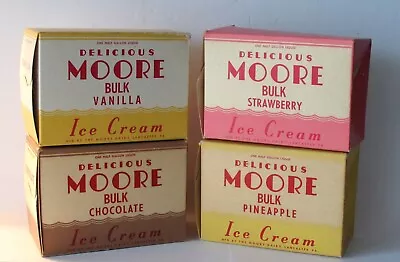 Vintage / Antique 1940's Moore Dairy Ice Cream Boxes Lancaster PA Advertising • $99.50