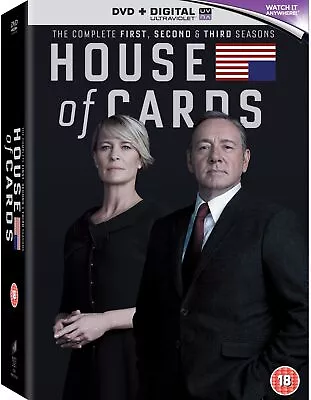 House Of Cards - Season 1-3 (DVD) Kevin Spacey Robin Wright Michael Kelly • $8.22