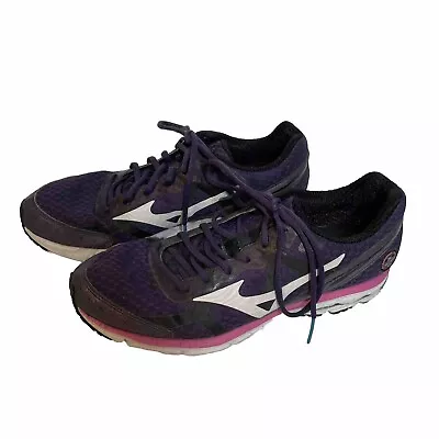 Mizuno Womens Wave Rider 17 410564 8X00 Purple Running Shoes Sneakers Size 8.5 • $29.63