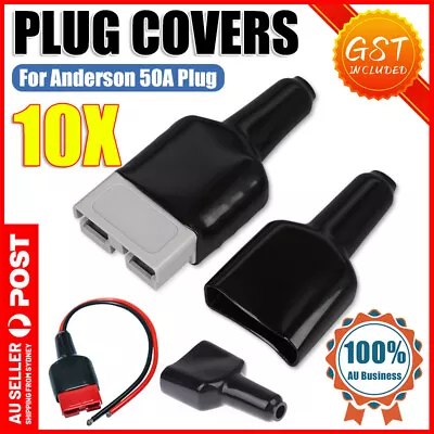 10x Waterproof For Anderson Style 50A Plug Dust Cable Sheath Cover 50A /50 AMP • $11.45