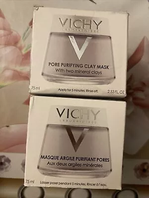 2PACK Vichy Mineral Pore Purifying Facial Clay Mask 2.53 Fl Oz EXP 03/24 • $17.99