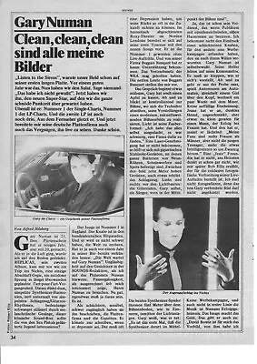 £0.88 • Buy GARY NEWMAN - 1979 Clipping/Report - Music Magazine