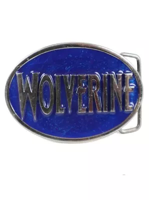 Wolverine Solid Metal Men's Belt Buckle Blue Resin & Enamel Inlay Marvel X-Men • $19.95