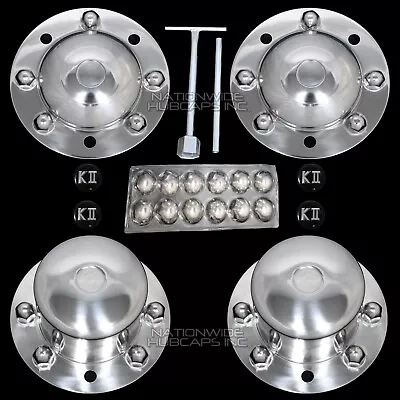 8 Lug 22.5  275mm Wheel Axle Cover Center Hub Caps Class A RV Motorhome Dual Rim • $199.99