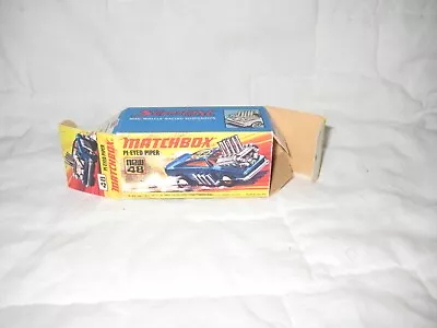 G-VG Original 1972 Matchbox #48 Pi Eyed Piper  SF  Box Only Empty Superfast Box • $14.99