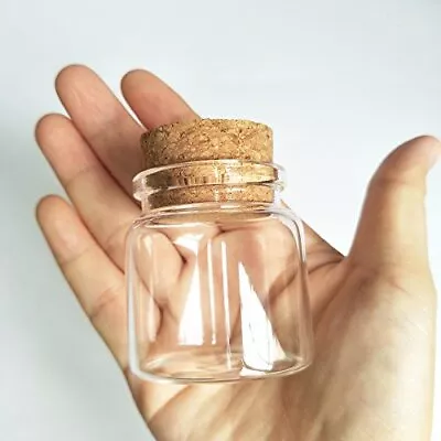 Luo House 3pcs 50ml Small Glass Bottles Vials Jars Glass With Cork Stopper St... • $18.93