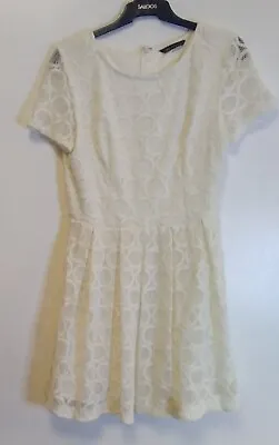 M&S Collection Cream Lace Dress Size 12 / 40 VGC • £5
