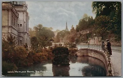 Matlock Bath Village Fish Pond Derbyshire England Posted Postmark 1922 Postcard • £7