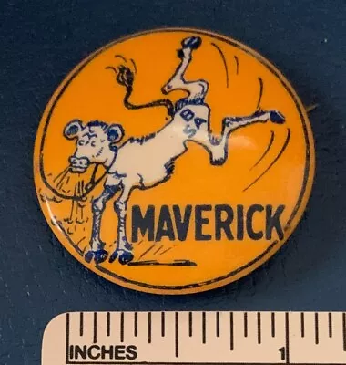 Vintage 1950s-60s MAVERICK Boy Scouts Of America PINBACK BUTTON BSA Scouting • £12.52