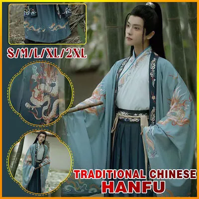 Man Traditional Costume Chinese Hanfu  Festival Clothing Performance Outfit AU • $58.80