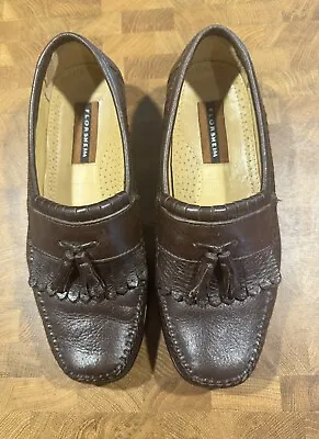 Florsheim Men’s Brown Leather Tassel Loafers Size 7 “7D” Business Casual Wear • $16.50