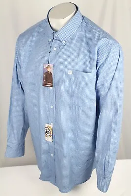 Cinch Men's Button Shirt Long Sleeve Western Geo Print Light Blue MTW1105513 • $45.89