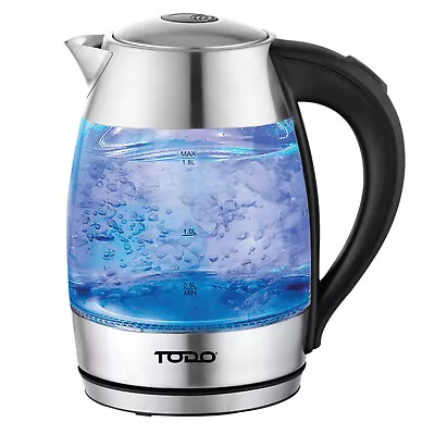 $49 • Buy TODO 1.7L Glass Cordless Kettle Electric Dual Wall LED Water Jug - Stainless ...