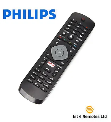 £6.89 • Buy For Philips Tv 6000 Series Remote Control Replacement Netflix Button Smart 3d Hd