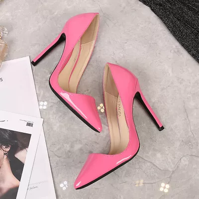 £29.26 • Buy Queer Pumps Drag Queen Red Crossdresser High Heels Cut Out Women Shoes Big 35-47
