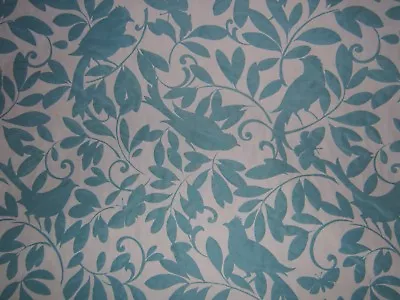 Lee Jofa Roosting Tree Matelassé Vintage Birds And Butterflies Blue/White • $32