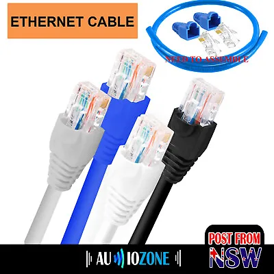 $9.99 • Buy Ethernet Network Cable High Speed Patch Lead Data Extension Cord CAT6 1000Mbps