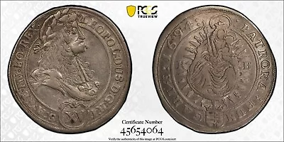 1694-KB~HUNGARY~15 KR~Silver 15 Krajczar~PCGS XF Details Gold Shield NFC #133 • $189.95