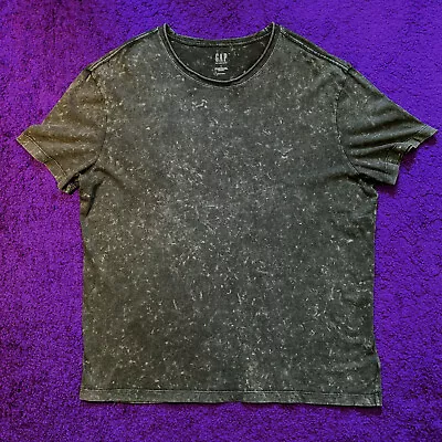 Gap Size L Charcoal Grey Acid Wash 'Moonless Night' T-Shirt • £12