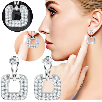 Genuine 925 Sterling Silver Cubic Zirconia Stud Earrings Small Round CZ Set Pack • £3.29
