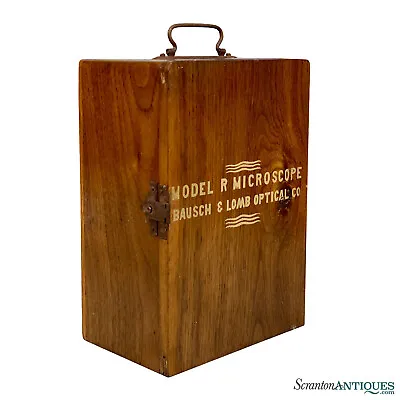 Antique Traditional Farmhouse Walnut Microscope Storage Box • $135