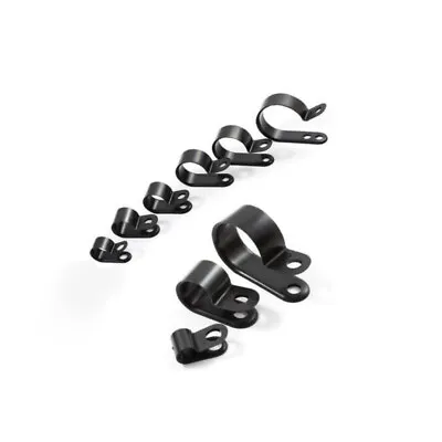 £1.98 • Buy Black Plastic P Clips Nylon Fasteners For Cable Conduit Tubing Sleeving 3.2-25mm