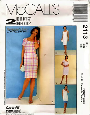 McCalls 2113 Dresses Misses Sewing Pattern Uncut • $9.24