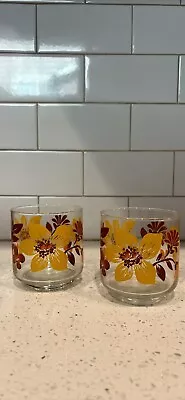 Vintage Floral Glasses Set • $20