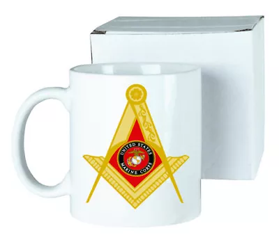 U.S. Marine Corps Masonic Full Color 11oz. Ceramic Mug • $14.95