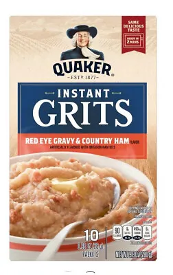 Quaker Instant Grits Cheddar Cheese Flavor 10 1-oz Packs 2 Boxes • £12.86