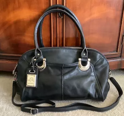 B. MAKOWSKY Blk Soft Leather Slouchy Crossbody Shoulder Hand Bag Satchel Purse • $49.95