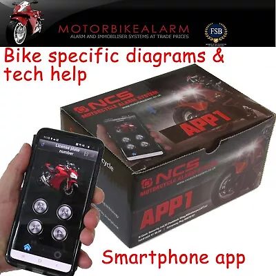 Ncs App1 Smart Motorbike Motorcycle Alarm & Immobiliser Remote Control Start • $42.26