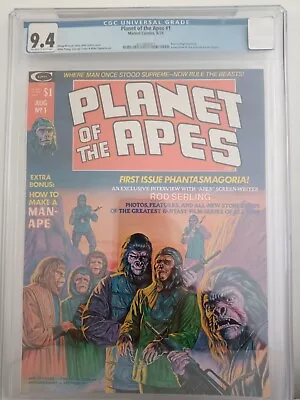Planet Of The Apes # 1  Cgc 9.4 Nm  Marv Wolfman Marvel Curtis  Cents 1974 • £289.95