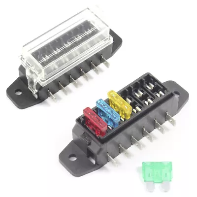 £8.95 • Buy Fuse Box 6 Way For Standard Blade Fuses ATO Holder / Block 12v Or 24v Car / HGV
