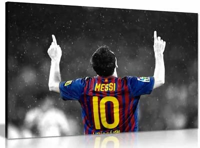 £11.99 • Buy Lionel Messi Barcelona Fc Canvas Wall Art Picture Print