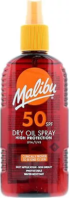 Malibu Sun Protection Dry Oil Spray Water Resistant - Various SPF And Sizes • £7.99