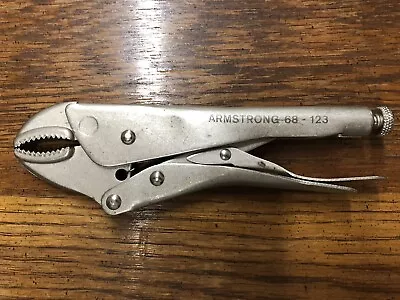 Vintage Armstrong Tools Vise Grip 7  Straight Jaw Locking Pliers 68-123 USA • $14.99