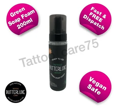 £12.99 • Buy Butterluxe Green Soap Foam & Concentrate Tattoo Goo Foam Ex - 200ml - NEW SCENTS