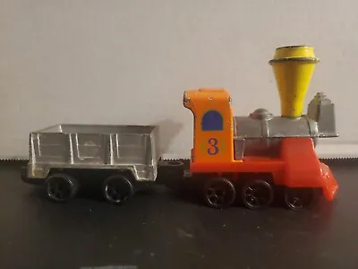 1980 Mattel First Wheels Train Engine W/ 1 Car Metal • $10