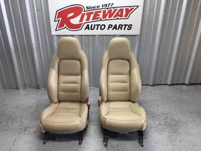 05-13 Corvette C6 Tan Leather Sport Bucket Seats Pair  Lh & Rh Power Heated • $1295