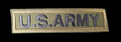 1x US Army Dark Green Embroidery Iron On Or Sew On Cloth Patch For Clothes 12cm • £2.95