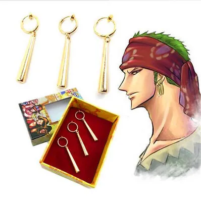 $5.99 • Buy One Piece Roronoa Zoro Ear Clip Earrings Metal Pendant Gifts