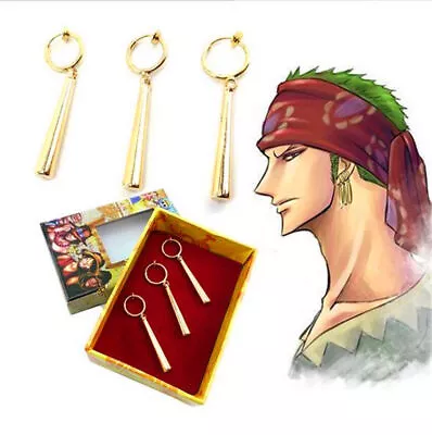 $7.69 • Buy One Piece Roronoa Zoro Ear Clip Earrings Metal Pendant Gifts