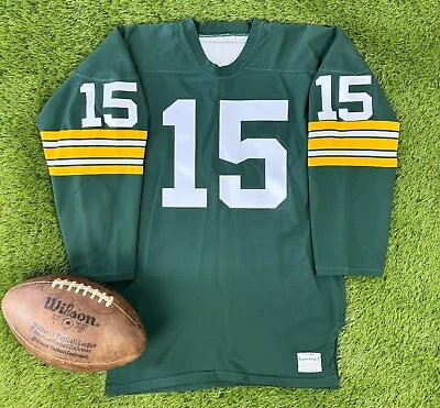 RARE 1970 Green Bay Packers Bart Starr Medalist Sand Knit NFL Football Jersey 44 • $939.99