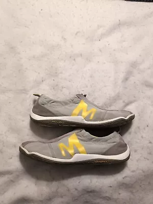 Merrell Lorelei Ice Zip-Front Walking Shoes Grey Yellow Womens Size 9 • $19.99