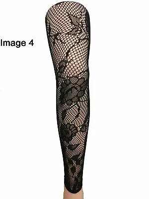 £4.99 • Buy Sexy Footless Lace Tights 9 Different Patterns To Chose Funky/fashionable/style