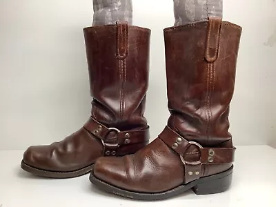 Vtg Mens Unbranded Harness Motorcycle Brown Boots Size 9.5? • $59.99